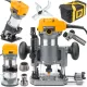 Felsőmarógép 2000 W, 6/8 mm befogás, 3 talppal, táskában, PM-FGW-2000T – Powermat (PM0797)