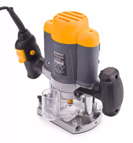 Felsőmarógép 2000 W, merülő, 6/8 mm befogás, másolóhüvellyel, PM-FGW-2000M – Powermat (PM0813)