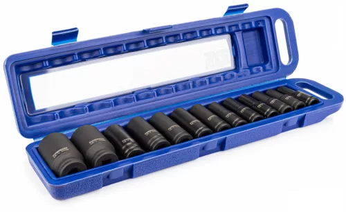 Gépi dugókulcsfej-készlet 1/2", 13 részes, 10–32 mm, kofferben, PM-ZNU-13-0.5T – Powermat (PM0817)