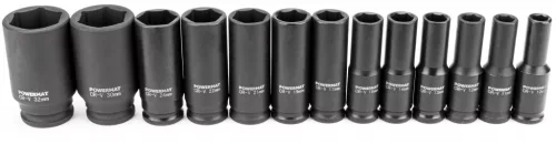 Gépi dugókulcsfej-készlet 1/2", 13 részes, 10–32 mm, kofferben, PM-ZNU-13-0.5T – Powermat (PM0817)
