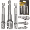 HEX dugókulcs-adapter készlet, 3 db, 1/4" – 3/8" – 1/2", PM-ZADB-3T – Powermat (PM0825)