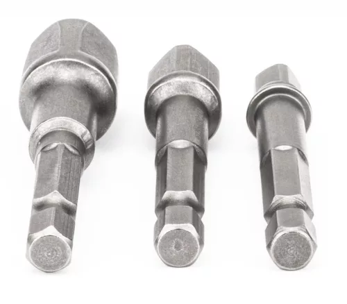 HEX dugókulcs-adapter készlet, 3 db, 1/4" – 3/8" – 1/2", PM-ZADB-3T – Powermat (PM0825)