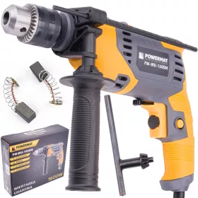  Ütvefúró gép 1600 W, 13 mm-es fogaskoszorús tokmánnyal, PM-WU-1600M – Powermat (PM0858)