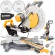 Gérvágó fűrész húzófunkcióval 305 mm, 2200 W, lézerrel, 3 tárcsával, PM-UK-2200M – Powermat (PM0874)