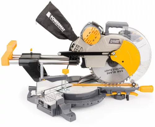 Gérvágó fűrész húzófunkcióval 305 mm, 2200 W, lézerrel, 3 tárcsával, PM-UK-2200M – Powermat (PM0874)