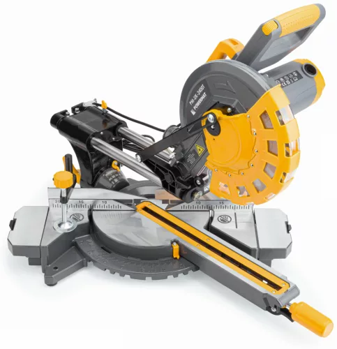 Gérvágó fűrész húzófunkcióval 255 mm, 2400 W, lézerrel, 3 tárcsával, PM-UK-2400M – Powermat (PM0875)