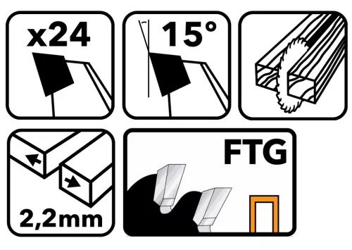 Keményfémlapkás körfűrészlap fához 160 × 20 mm, 24 fog, hasításhoz, TDD-160x20x24Z – Powermat (PM0878)
