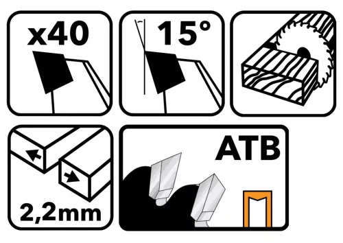 Keményfémlapkás körfűrészlap keményfához 160 × 20 mm, 40 fog, TDD-160x20x40Z – Powermat (PM0879)
