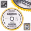 Keményfémlapkás körfűrészlap finomvágáshoz 255 × 30 mm, 80 fog, TDD-255x30x80Z – Powermat (PM0900)