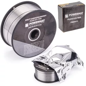  Porbeles önvédő hegesztőhuzal 0,8 mm, 1 kg, E71T-GS, FLUX-0.8-1KG – Powermat (PM0911)