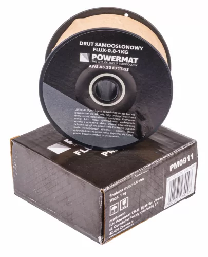 Porbeles önvédő hegesztőhuzal 0,8 mm, 1 kg, E71T-GS, FLUX-0.8-1KG – Powermat (PM0911)