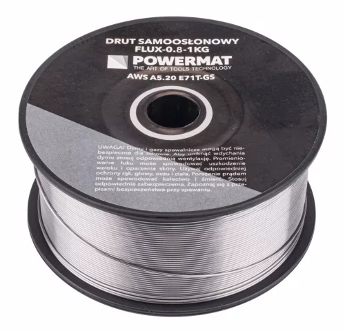 Porbeles önvédő hegesztőhuzal 0,8 mm, 1 kg, E71T-GS, FLUX-0.8-1KG – Powermat (PM0911)