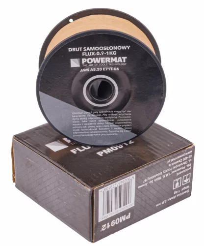 Porbeles önvédő hegesztőhuzal 0,9 mm, 1 kg, E71T-GS, FLUX-0.9-1KG – Powermat (PM0912)