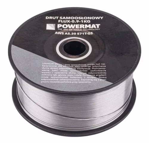 Porbeles önvédő hegesztőhuzal 0,9 mm, 1 kg, E71T-GS, FLUX-0.9-1KG – Powermat (PM0912)