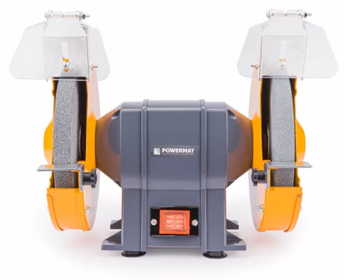 Kettős asztali köszörűgép 1850 W, 200 mm-es korongokkal, PM-SS-1850M – Powermat (PM0914)