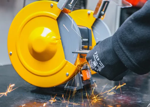 Kettős asztali köszörűgép 1850 W, 200 mm-es korongokkal, PM-SS-1850M – Powermat (PM0914)