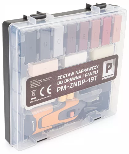 Fafelület-javító készlet 11 színű viasszal, elemes melegítőtollal, PM-ZNDP-19T – Powermat (PM0950)