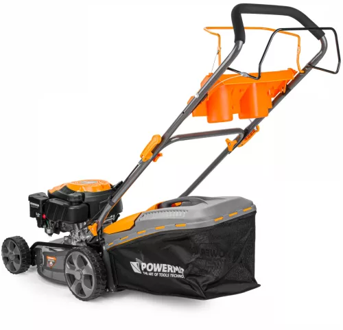 Benzines önjáró fűnyíró 40,6 cm, 149 cm³, 5 LE, 40 l kosárral, PM-KSS-5S – Powermat (PM0976)