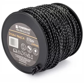   Fűkaszadamil 2,4 mm × 115 m, csavart négyszögletű profil, PM-ZTN-2.4-115T – Powermat (PM0980)