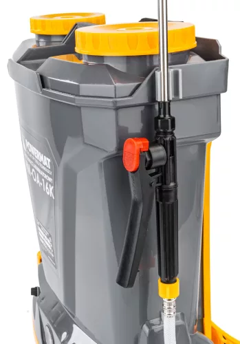 Akkumulátoros permetező 16 l, 12 V, 8 Ah, 4 fúvókával, PM-OA-16K – Powermat (PM1001)