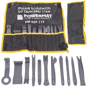   Kárpit- és díszlécbontó készlet autóhoz, 11 db, tokban, PM-SDT-11T – Powermat (PM1010)