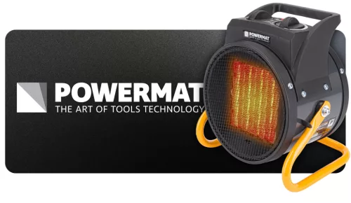 Elektromos hősugárzó, ventilátoros fűtőtest 2,5 kW, 230 V, termosztáttal, PM-NAG-2.5EN – Powermat (PM1017)