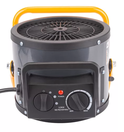 Elektromos hősugárzó, ventilátoros fűtőtest 3,5 kW, 300 m³/h, termosztáttal, PM-NAG-3.5EN – Powermat (PM1018)