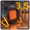Elektromos hősugárzó, ventilátoros fűtőtest 3,5 kW, 300 m³/h, termosztáttal, PM-NAG-3.5EN – Powermat (PM1018)