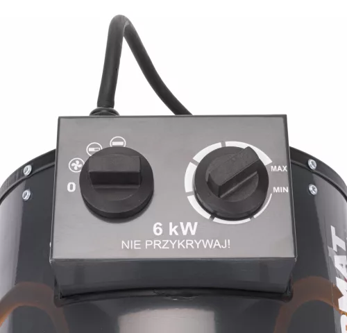 Elektromos hőlégfúvó 6 kW, 400 V, kerámia fűtőelemmel, termosztáttal, PM-NAG-6EN – Powermat (PM1019)