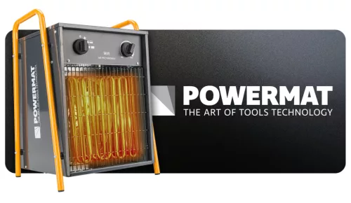 Elektromos hőlégfúvó 9 kW, 400 V, 1200 m³/h, termosztáttal, PM-NAG-9EDN – Powermat (PM1020)