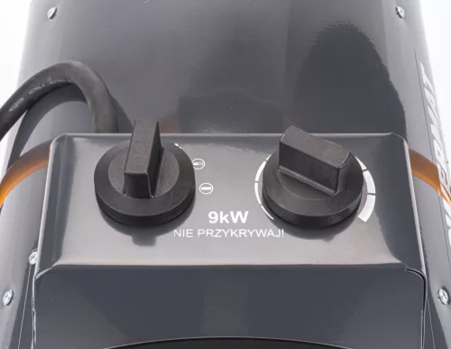 Elektromos hőlégfúvó 9 kW, 400 V, 620 m³/h, kerámia fűtőelemmel, termosztáttal, PM-NAG-9EN – Powermat (PM1021)