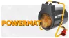 Elektromos hőlégfúvó 9 kW, 400 V, 620 m³/h, kerámia fűtőelemmel, termosztáttal, PM-NAG-9EN – Powermat (PM1021)