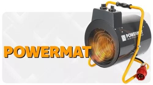 Elektromos hőlégfúvó 9 kW, 400 V, 620 m³/h, kerámia fűtőelemmel, termosztáttal, PM-NAG-9EN – Powermat (PM1021)