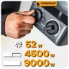Elektromos hőlégfúvó 9 kW, 400 V, 620 m³/h, kerámia fűtőelemmel, termosztáttal, PM-NAG-9EN – Powermat (PM1021)