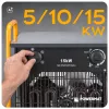Elektromos hőlégfúvó 15 kW, 400 V, 2000 m³/h, 3 fűtési fokozat, PM-NAG-15EDN – Powermat (PM1022)