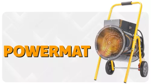 Elektromos hőlégfúvó 15 kW, 400 V, 1450 m³/h, kerámia fűtőelemmel, PM-NAG-15EN – Powermat (PM1023)