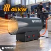 Gázüzemű hőlégfúvó 45 kW, propán-bután, 850 m³/h, tömlővel és nyomáscsökkentővel, PM-NAG-45GN – Powermat (PM1031)