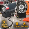 Gázüzemű hőlégfúvó 65 kW, propán-bután, 1520 m³/h, tömlővel és nyomáscsökkentővel, PM-NAG-65GN – Powermat (PM1032)
