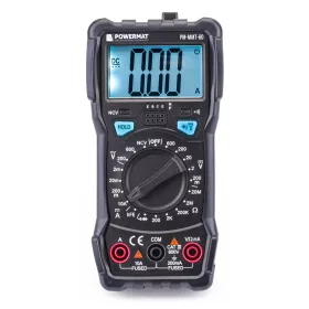   Digitális multiméter LCD, 600 V AC/DC, 10 A DC, érintésmentes feszültségkeresővel, PM-MMT-60 – Powermat (PM1044)