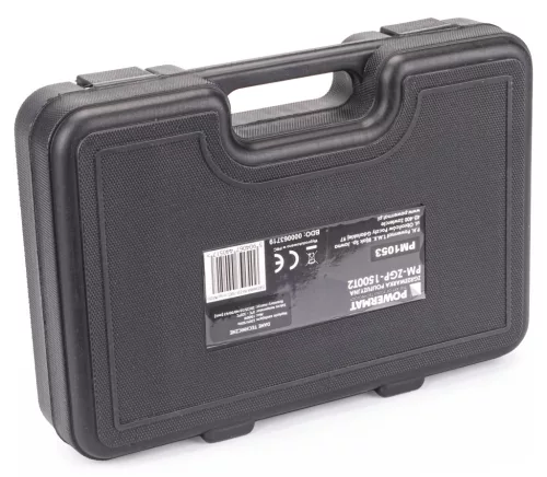 Műanyagcső-hegesztő (polifúziós) 1500 W, 6 hegesztőbetéttel 20–63 mm, kofferben, PM-ZGP-1500T2 – Powermat (PM1053)