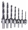 Fafúró készlet süllyesztővel, 7 részes, 3–10 mm, HSS, PM-ZWZP-7T – Powermat (PM1056)