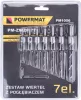 Fafúró készlet süllyesztővel, 7 részes, 3–10 mm, HSS, PM-ZWZP-7T – Powermat (PM1056)