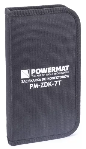 Krimpelő fogó készlet 7 az 1-ben, 5 cserélhető betéttel és kábelvágóval, PM-ZDK-7T – Powermat (PM1077)