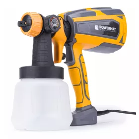   Elektromos festékszóró pisztoly HVLP 600 W, 1000 ml tartállyal, 4 fúvókával, PM-PDM-600T – Powermat (PM1113)