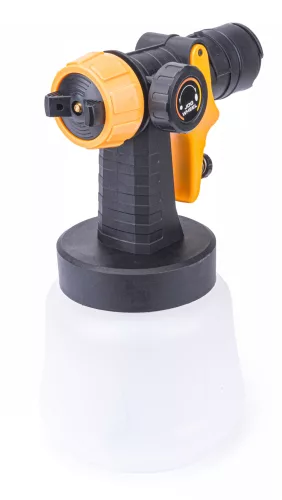 Elektromos festékszóró pisztoly HVLP 600 W, 1000 ml tartállyal, 4 fúvókával, PM-PDM-600T – Powermat (PM1113)