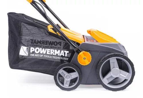 Elektromos gyepszellőztető és gyeplazító 3 az 1-ben, 2550 W, 38 cm, 45 l kosár, PM-AEW-2550M – Powermat (PM1117)