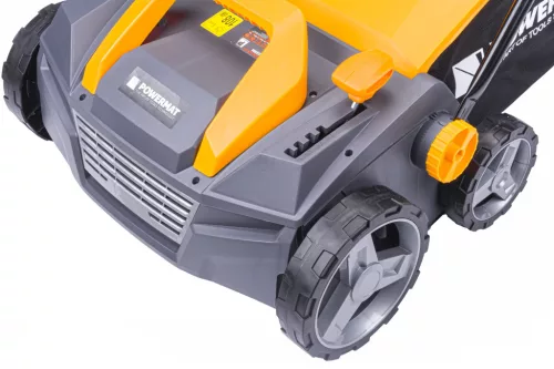 Elektromos gyepszellőztető és gyeplazító 3 az 1-ben, 2550 W, 38 cm, 45 l kosár, PM-AEW-2550M – Powermat (PM1117)