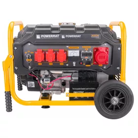   Áramfejlesztő 3 kW, 230 V / 400 V, önindítós, kerekekkel, Dual Power, PM-AGR-3000MNKE – Powermat (PM1196)