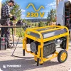 Áramfejlesztő 3 kW, kerekekkel, AVR feszültségszabályzóval, 3 × 230 V, PM-AGR-3000M2K – Powermat (PM1198)