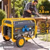 Áramfejlesztő 3 kW, kerekekkel, AVR feszültségszabályzóval, 3 × 230 V, PM-AGR-3000M2K – Powermat (PM1198)